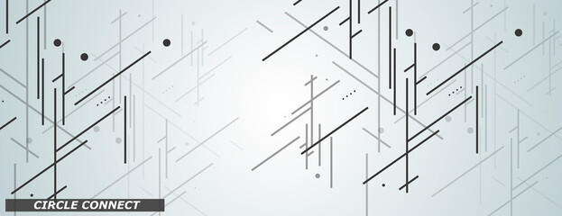 Poster - Minimal dynamic design. Connection lines background Vector graphics. Modern abstract banner. Texture technology layout