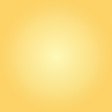 Yellow Halftone Dots Background. Vector Marketing Backdrop.