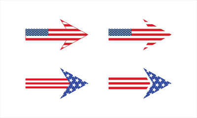 American Flag Arrow icon symbol design vector illustration template