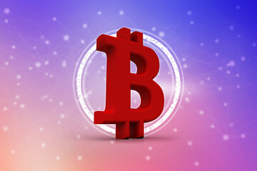 Poster - 3d rendering bitcoin sign concept
