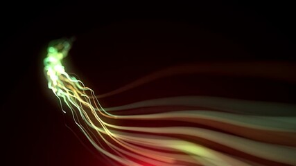 Poster - Abstract Organic Fluid Particles Fx Graphic Intro Background/ 4k animation of an abstract wallpaper of energy particles background graphic design intro with depth of field ambient occlusion and light 