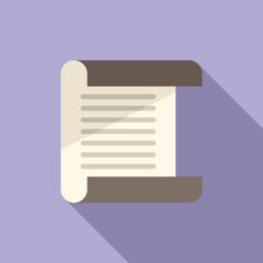 Poster - Paper text icon flat vector. Write letter