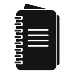 Poster - notepad icon simple vector. note book