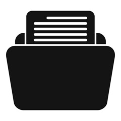 Poster - folder message icon simple vector. note article