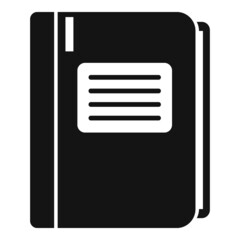 Poster - notebook folder icon simple vector. write paper