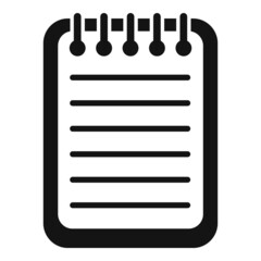 Poster - school notebook icon simple vector. pen write
