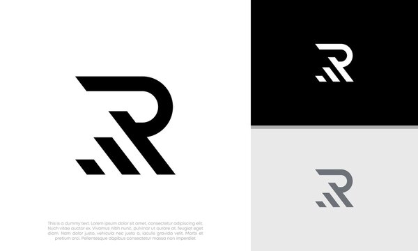 Initials R logo design. Initial Letter Logo.	