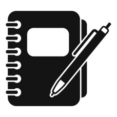 Poster - journal icon simple vector. letter text