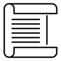 Poster - paper text icon outline vector. write letter