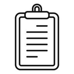 Poster - write clipboard icon outline vector. hand text