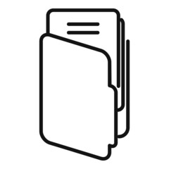 Poster - text folder icon outline vector. message letter