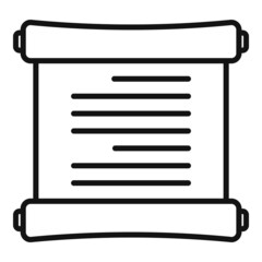 Poster - papyrus icon outline vector. note article