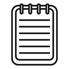 Poster - school notebook icon outline vector. pen write
