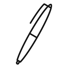 Poster - office pen icon outline vector. paper text