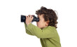 © Gelpi - Profile of a little boy looking through the binoculars