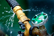 Leaky Faucet Spraying Water