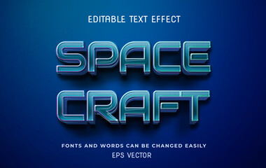 Wall Mural - Futuristic space craft 3d editable text effect