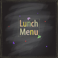 Wall Mural - Lunch menu chalkboard template