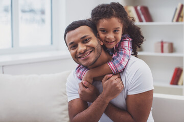 Wall Mural - Father and daughter