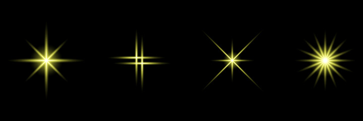 Poster - Sparkling star, vector glowing star light effect. Glitter magic star sparks. Vector illustration