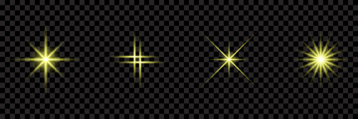 Poster - Sparkling star, vector glowing star light effect. Glitter magic star sparks. Vector illustration