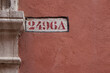 canvas print picture - Hausnummer, Sestiere Cannaregio, Venedig