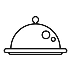 Wall Mural - Lunch tray icon outline vector. Dinner meal