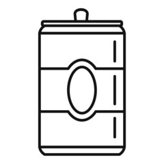 Poster - Tin can drink icon outline vector. Food snack