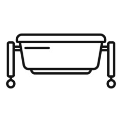 Sticker - Foot bath equipment icon outline vector. Spa feet