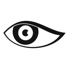 Sticker - Male eye icon simple vector. View look