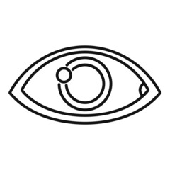 Wall Mural - Big human eye icon outline vector. Eyeball sight