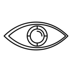 Sticker - Eye light icon outline vector. View look