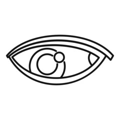 Sticker - Reptile eye icon outline vector. Look view