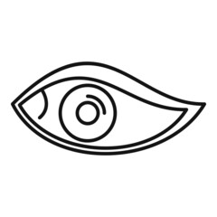 Canvas Print - Open eye icon outline vector. View look