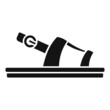 Summer sandal icon simple vector. Woman flip