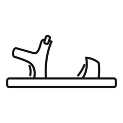 Wall Mural - Sandal toe icon outline vector. Woman boot