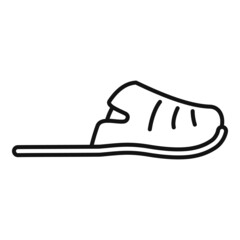 Wall Mural - Home slipper icon outline vector. Woman shoe