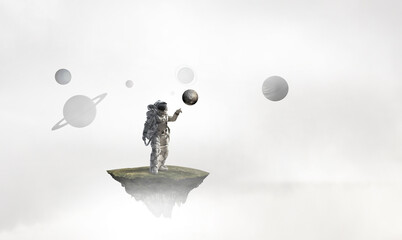 Wall Mural - astronaut on the other planet