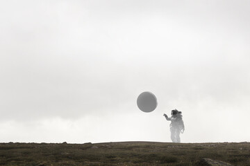 Wall Mural - astronaut on the other planet