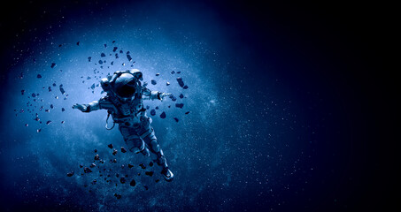 Wall Mural - astronaut and space exploration theme.