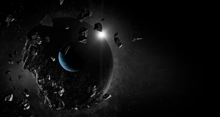 Aufkleber - Image of outer space. Disaster theme.