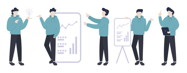 scene illustration of men wearing sweaters engaged in SEO