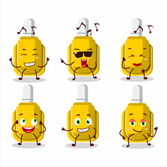 Sticker - An image of yellow correction pen dancer cartoon character enjoying the music