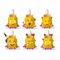 Sticker - Queen and her magic clothes cartoon of yellow correction pen wearing tiara