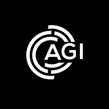 AGI letter logo design on black background. AGI creative initials letter logo concept. AGI letter design.