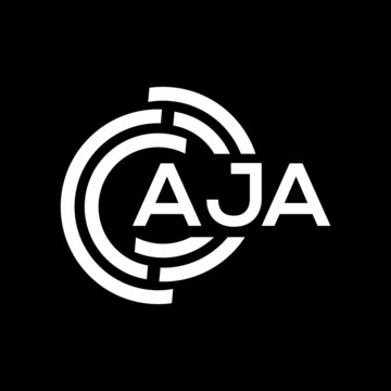 AJA letter logo design on black background. AJA creative initials letter logo concept. AJA letter design.