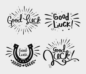 Wall Mural - good luck four letterings