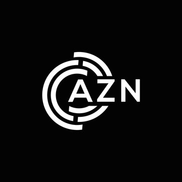 AZN letter logo design on black background. AZN creative initials letter logo concept. AZN letter design.