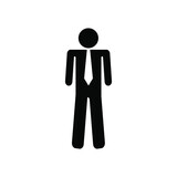 Fototapeta  - Vector human icon. silhouette of a man in black color.