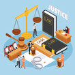 Justice Isometric Background